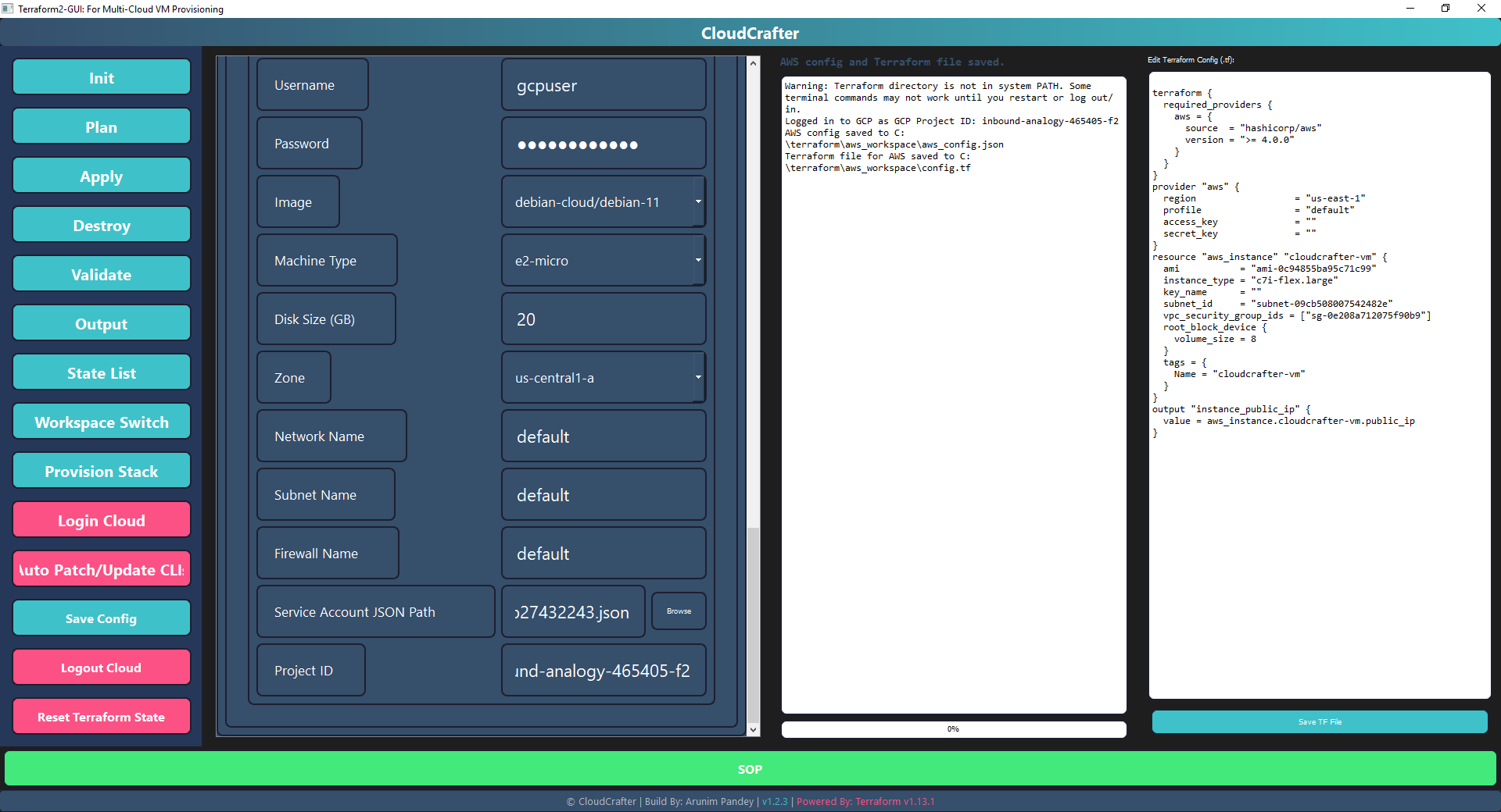 CloudCrafter Terraform Actions