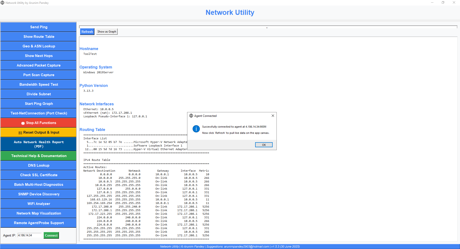 Agent Pulls Remote Network Hardware & Software in detail