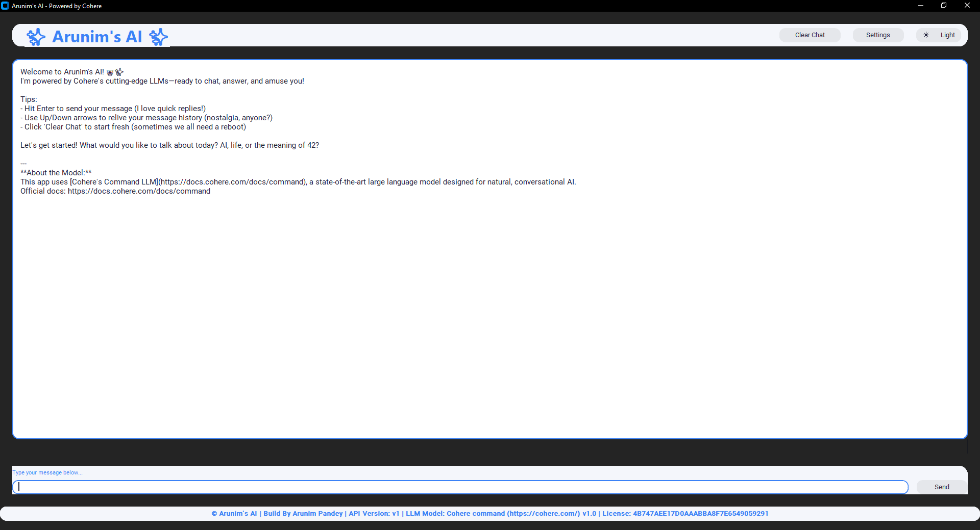 Arunim's AI Screenshot 4