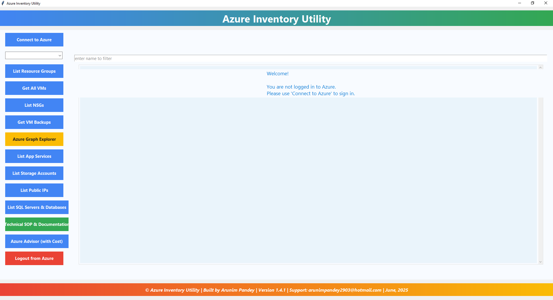 Azure Inventory Dashboard